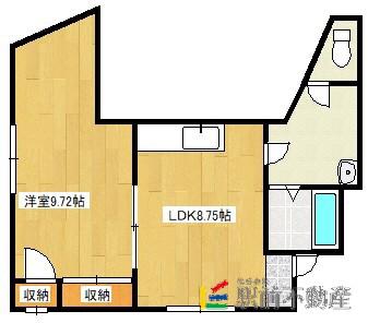 ハイデンスビル(1LDK/1階)の間取り写真