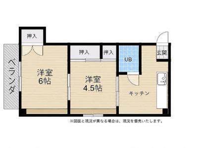 コーポオリベNO.7(2K/3階)の間取り写真