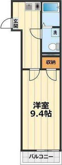 ガーデニアグレイス(1K/2階)の間取り写真