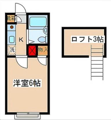 VILLA510II(1K/2階)の間取り写真