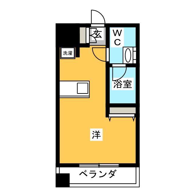 ピアネッタ汐留(ワンルーム/8階)の間取り写真
