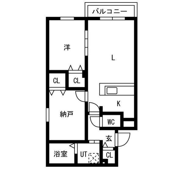 ルリ豊平(2LDK/4階)の間取り写真
