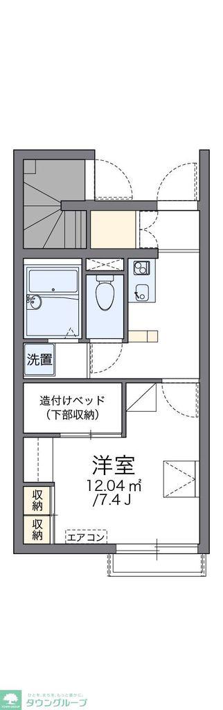 レオパレスフォーチュン21(1K/1階)の間取り写真