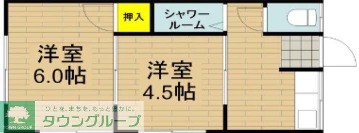 五月荘(2K/2階)の間取り写真