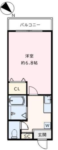 レフア南常盤台(1K/5階)の間取り写真