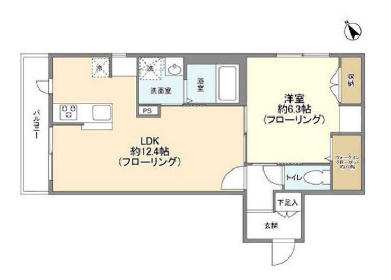 KI南青山(1LDK/2階)の間取り写真