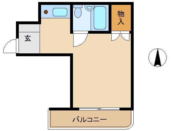 ヴェルド-ル塚口(ワンルーム/4階)の間取り写真