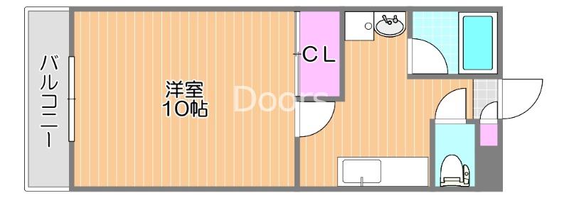 ケイズシティ豊成(1K/3階)の間取り写真