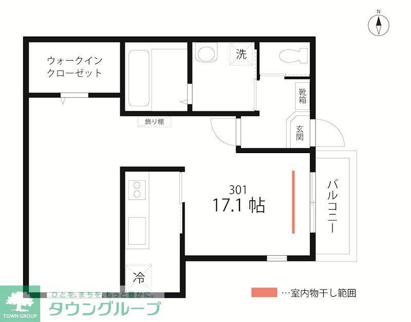 QUIET CRAB HOUSE MIX 羽田(1K/3階)の間取り写真