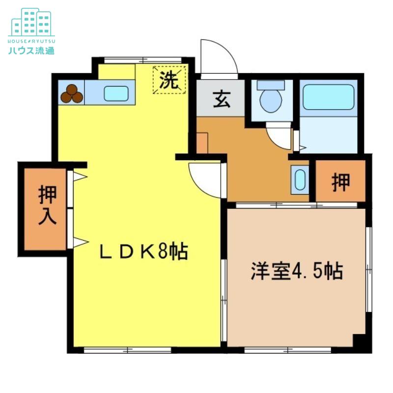 グリーンマンション網場I(1LDK/3階)の間取り写真