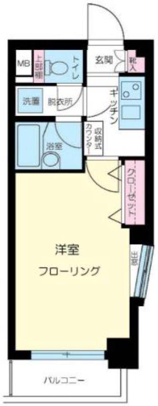 ティアラ大崎(1K/6階)の間取り写真