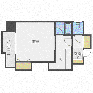 フェアフィールド白石(1K/8階)の間取り写真