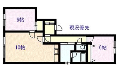 CALME・LA・MAISON(2LDK/2階)の間取り写真