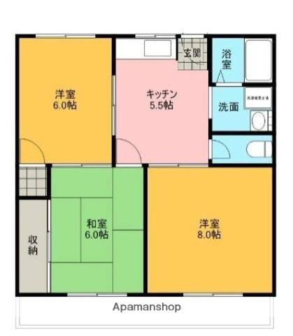サンヴェール城東(3K/3階)の間取り写真