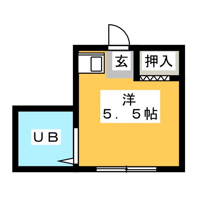 コーポラス長良(ワンルーム/2階)の間取り写真