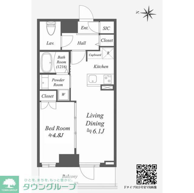 ALPHA PRIME東陽町(1LDK/8階)の間取り写真