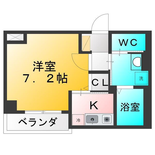 SAUDADE(1K/3階)の間取り写真