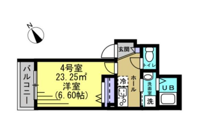 RAPA堀切菖蒲園(1K/2階)の間取り写真