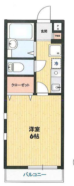 クレーズ笹塚(1K/2階)の間取り写真