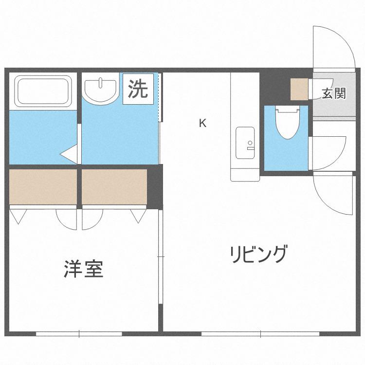 シリウスタウン(1LDK/3階)の間取り写真