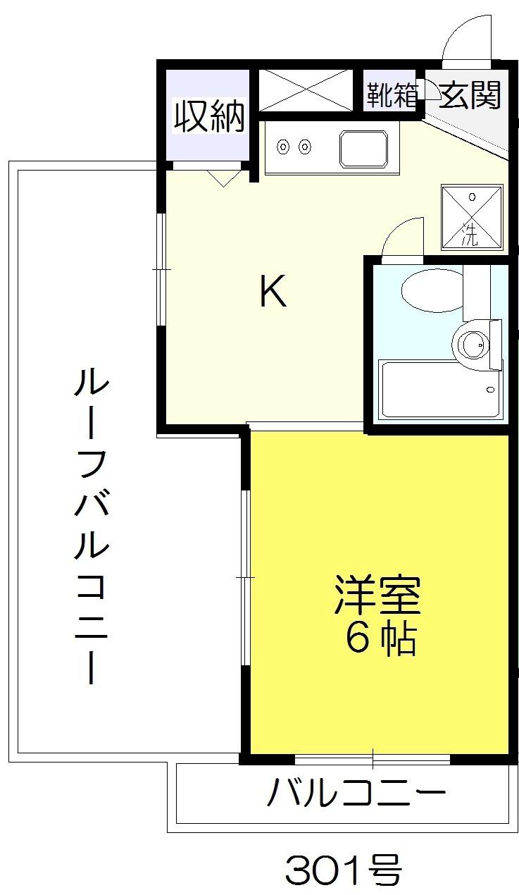 アーガスヒルズ12(1K/3階)の間取り写真