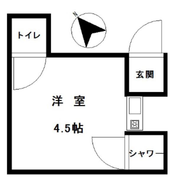 メゾン上落合(ワンルーム/2階)の間取り写真