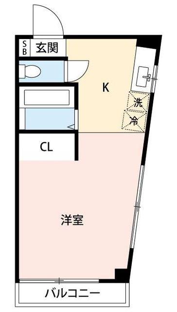 ホワイトウイング東浅川(1K/2階)の間取り写真