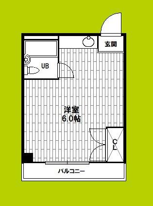 シルクルーム一番館(ワンルーム/5階)の間取り写真
