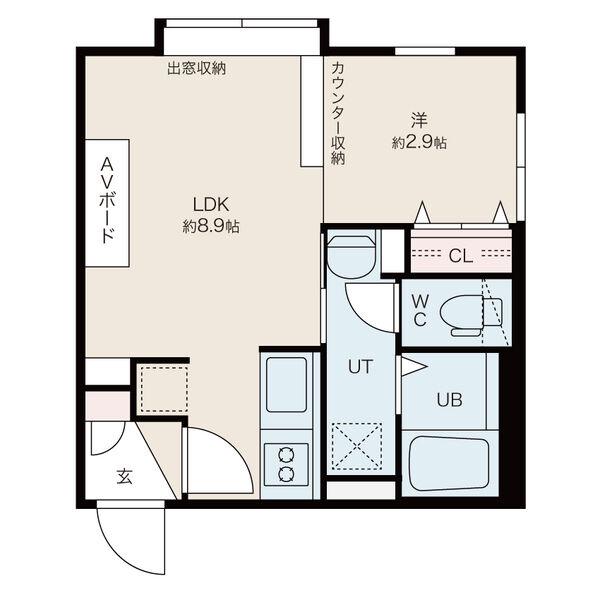 ムーンボー (1LDK/2階)の間取り写真