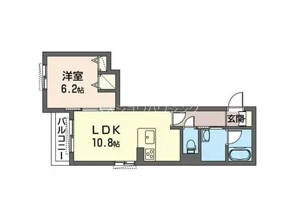 レフィシア(1LDK/1階)の間取り写真