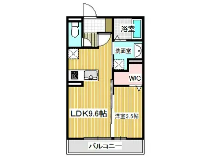 フォレストメゾン大野原(1LDK/3階)の間取り写真