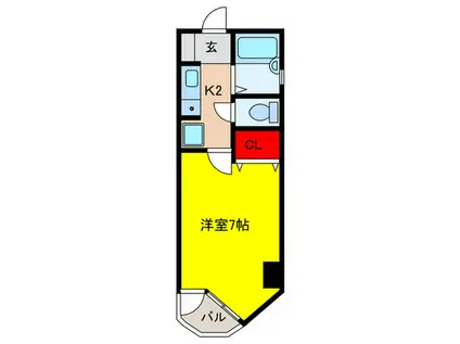 セカンドOAハイツ(1K/1階)の間取り写真