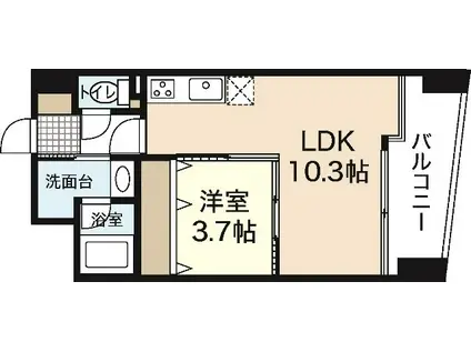 SHETLAND KUSUNOKI(1LDK/4階)の間取り写真