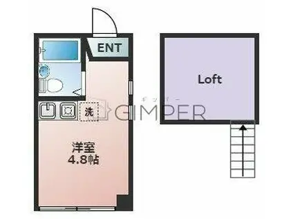 アーバンプレイス中野新橋(ワンルーム/2階)の間取り写真