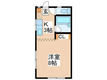 ハイツ中沢(1K/1階)の間取り写真