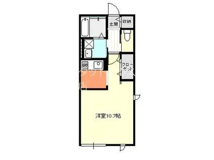 LARME I(1K/1階)の間取り写真