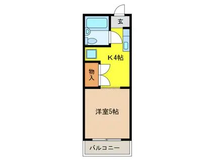 L TOWN中畑(1K/1階)の間取り写真