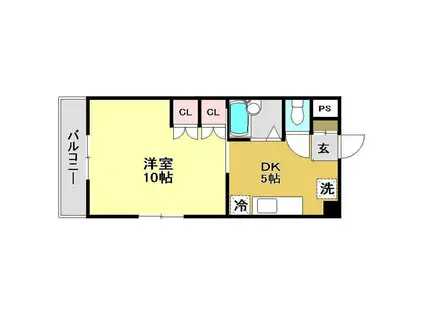 NKオーシャンヒル(1DK/4階)の間取り写真