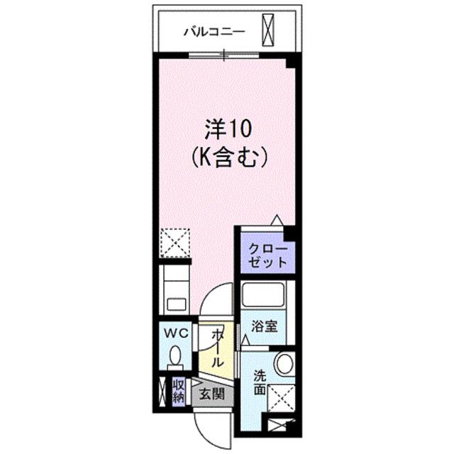 カームリー ライフ(1K/3階)の間取り写真