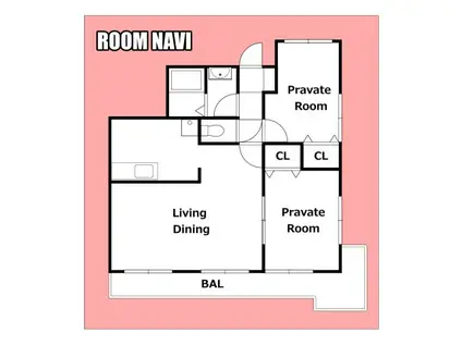 ガーデンヒルズ城南V(2LDK/3階)の間取り写真