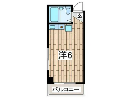 サングレイス(ワンルーム/4階)の間取り写真