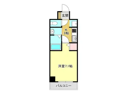 IS常盤(1K/7階)の間取り写真