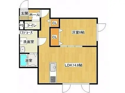 メゾンドブラン(1LDK/1階)の間取り写真