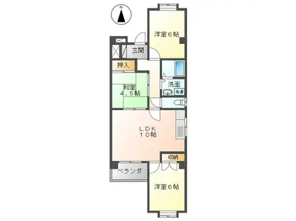ベルパレス千代田(3LDK/7階)の間取り写真