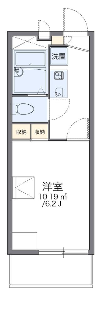 レオパレスシャンテ三国本町(1K/2階)の間取り写真