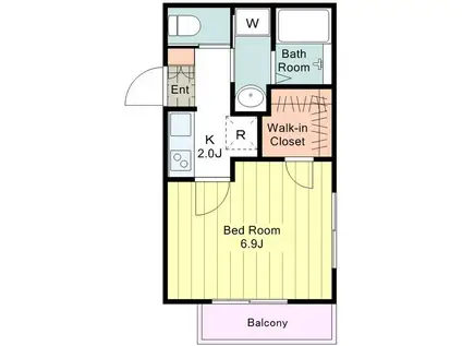 S.VICTOIRE(1K/1階)の間取り写真