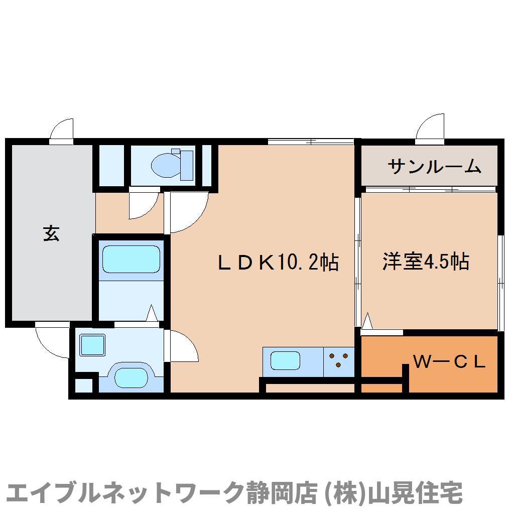サイクルメゾン大工町(1LDK/3階)の間取り写真