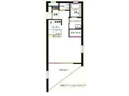 コモンズ-I(ワンルーム/2階)の間取り写真