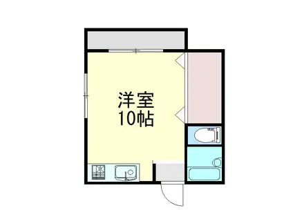 OASIS県立大前II(ワンルーム/2階)の間取り写真