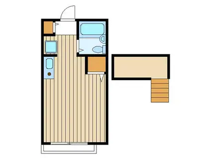 メゾン・ド・フルール(ワンルーム/1階)の間取り写真